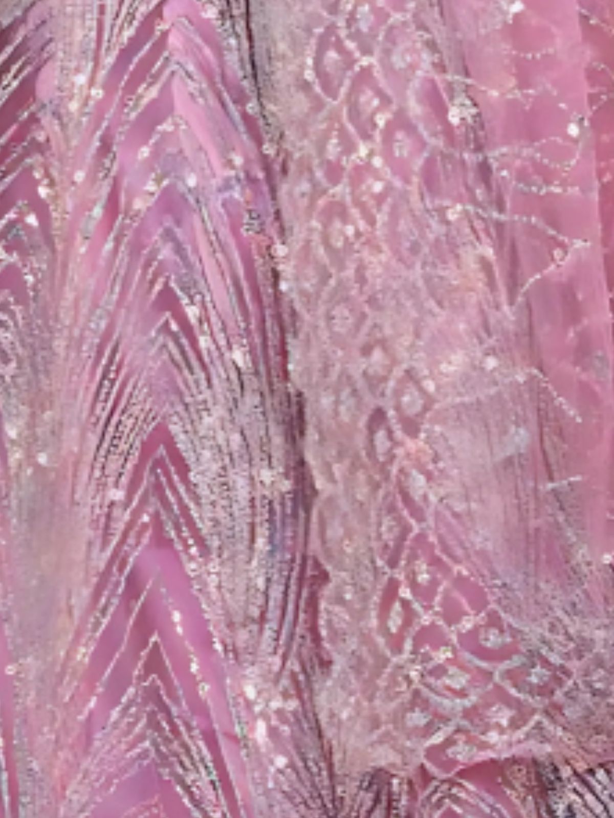 Odette Lavender Net Embellished Semi-Stitched lehenga For Women