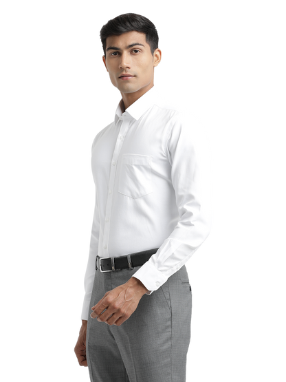 White Oxford Solid Formal Shirt