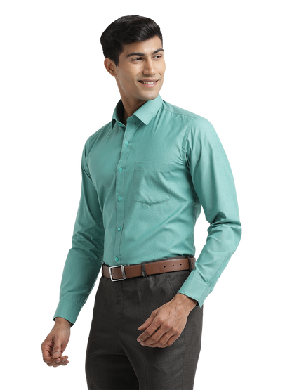 Aqua Green Fil-a-Fil Solid Shirt