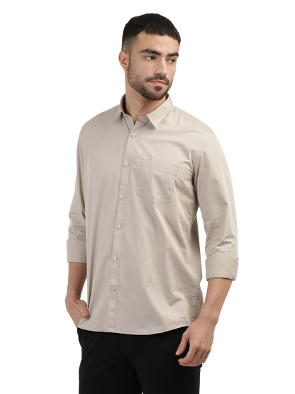 Sand Twill Solid Shirt