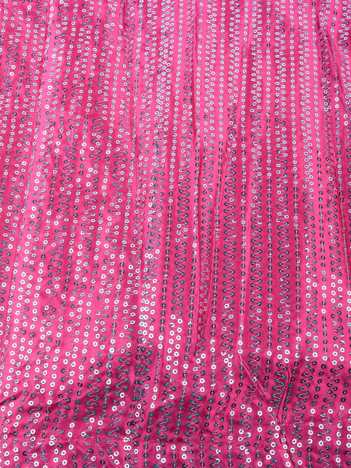 Odette Women Pink Sequence Semi Stitched Lehenga With Unstitched Blouse