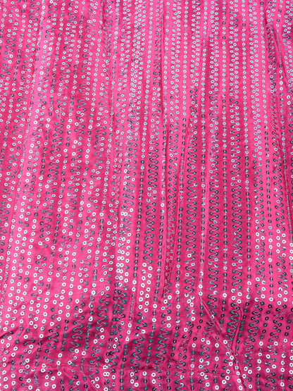 Odette Women Pink Sequence Semi Stitched Lehenga With Unstitched Blouse