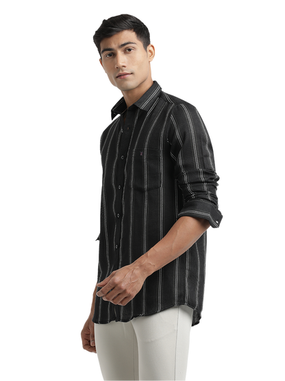 Black Stripes Semi Casual Shirt