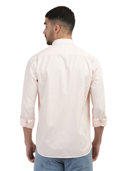Light Pink Twill Solid Shirt
