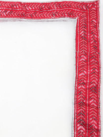 Odette Women Pink Sequence Semi Stitched Lehenga With Unstitched Blouse