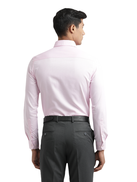Baby Pink Micro Dobby Solid Shirt