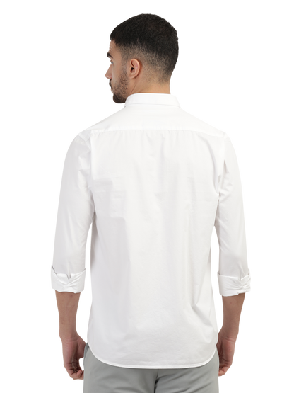 White Twill Solid Shirt