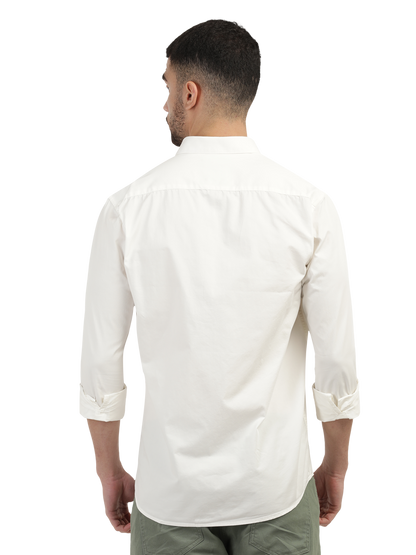 Ivory Twill Solid Shirt
