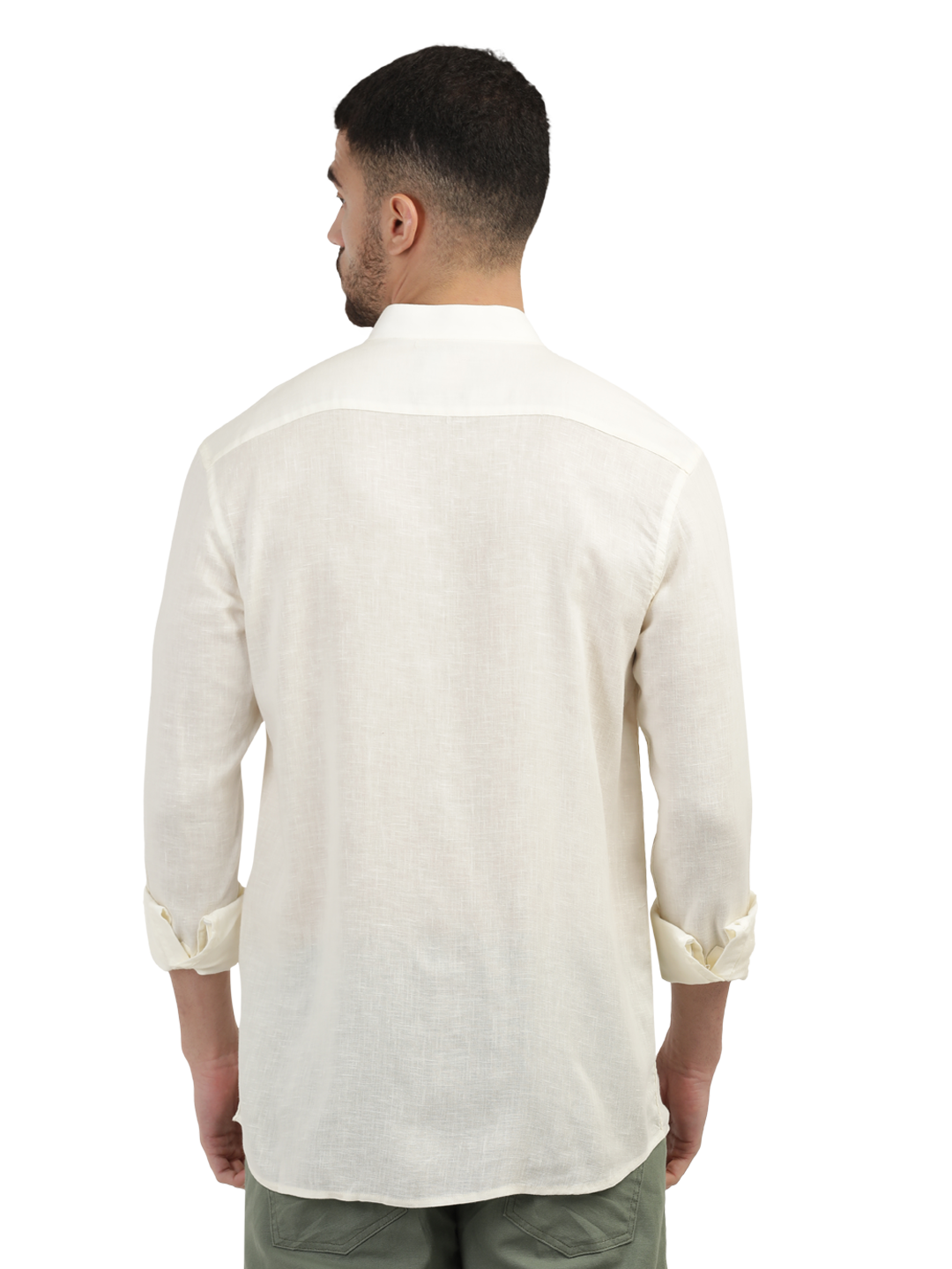 Ivory Solid Casual Shirt