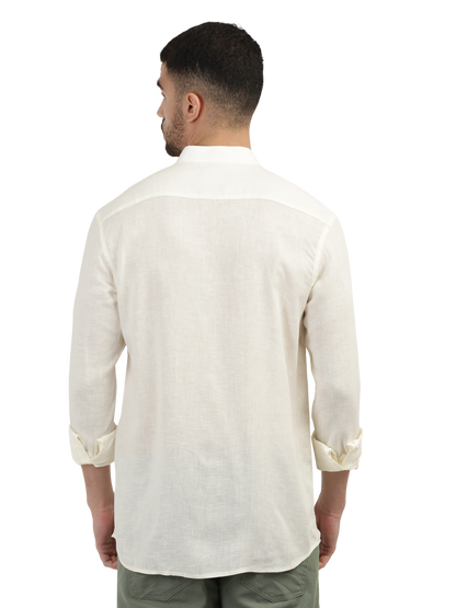 Ivory Solid Casual Shirt
