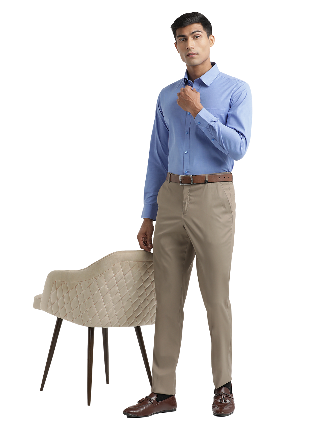 Blue Fil-a-Fil Solid Shirt