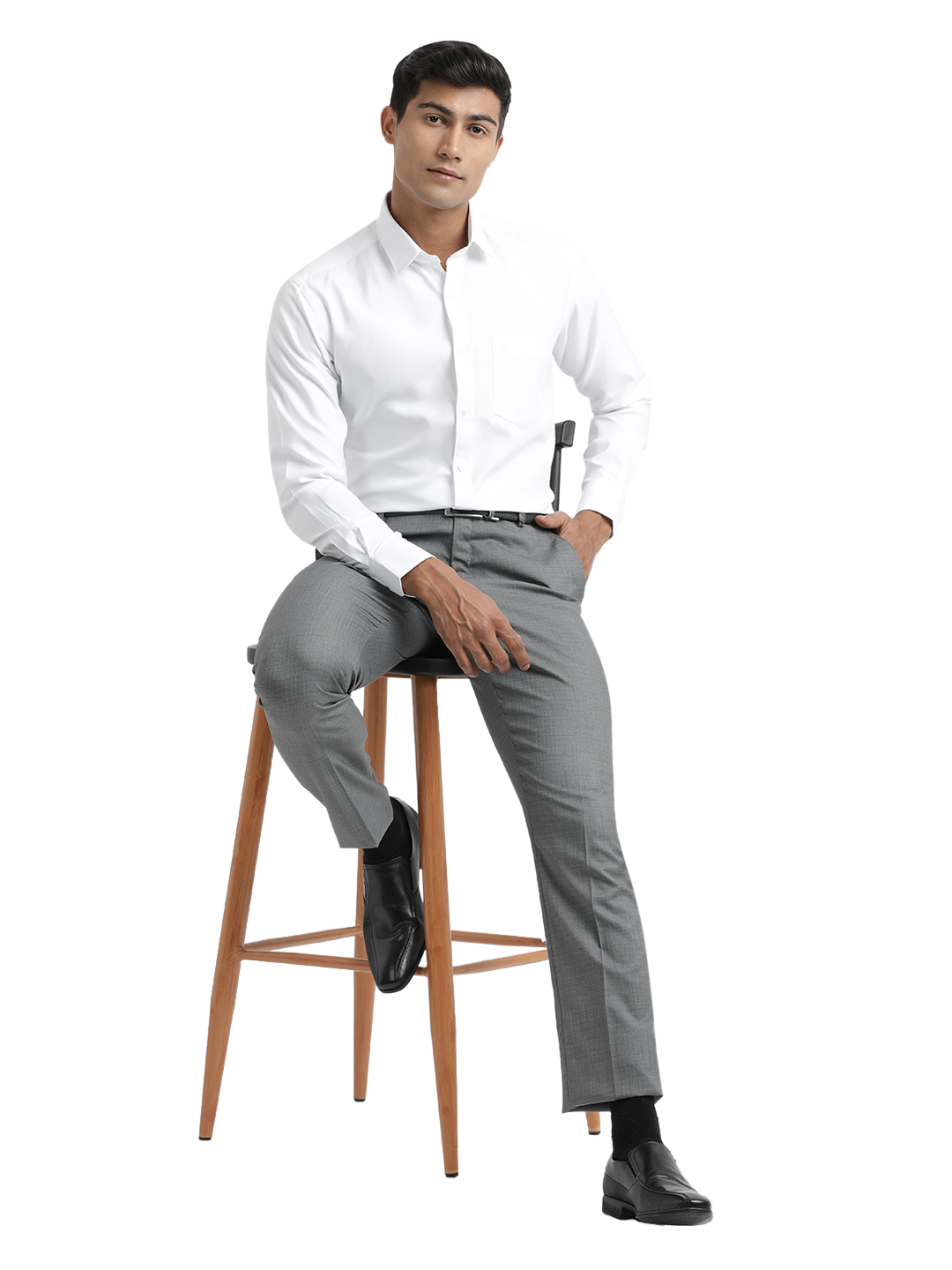 White Oxford Solid Formal Shirt