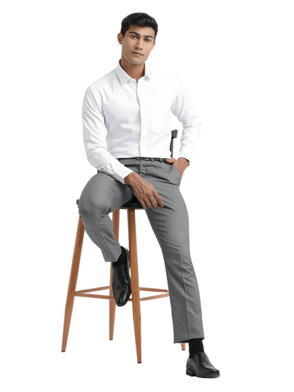 White Oxford Solid Formal Shirt