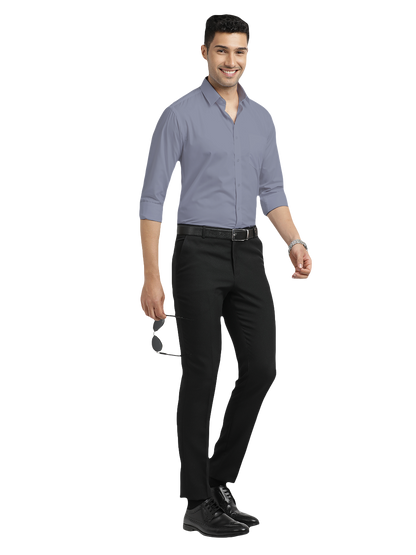 Dusty Blue Solid Formal Shirt