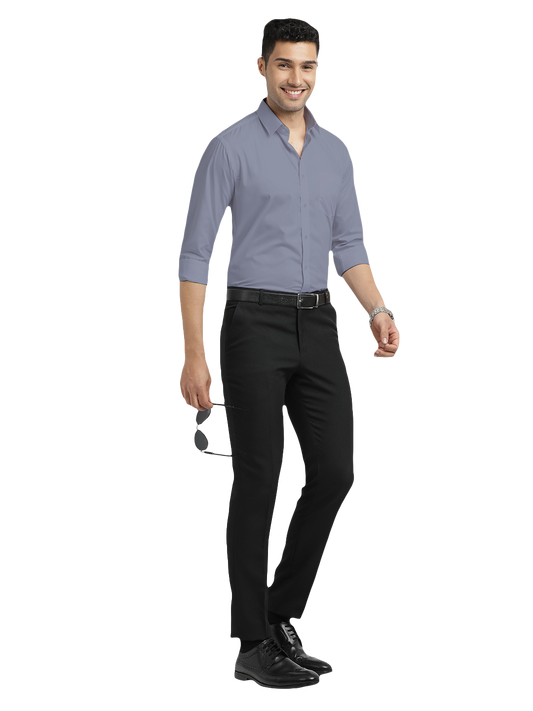Dusty Blue Solid Formal Shirt