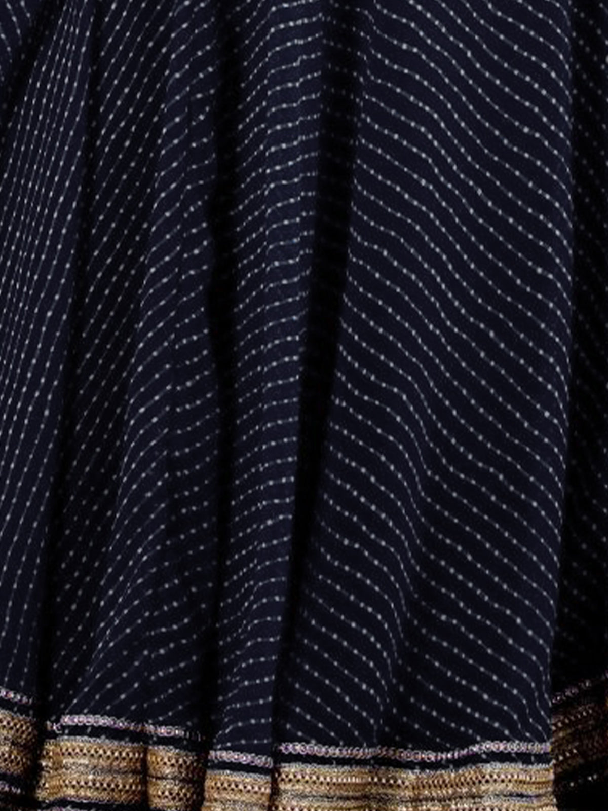 Odette Black Georgette Printed Semi Stitched Lehenga With Unstitched Blouse For Women