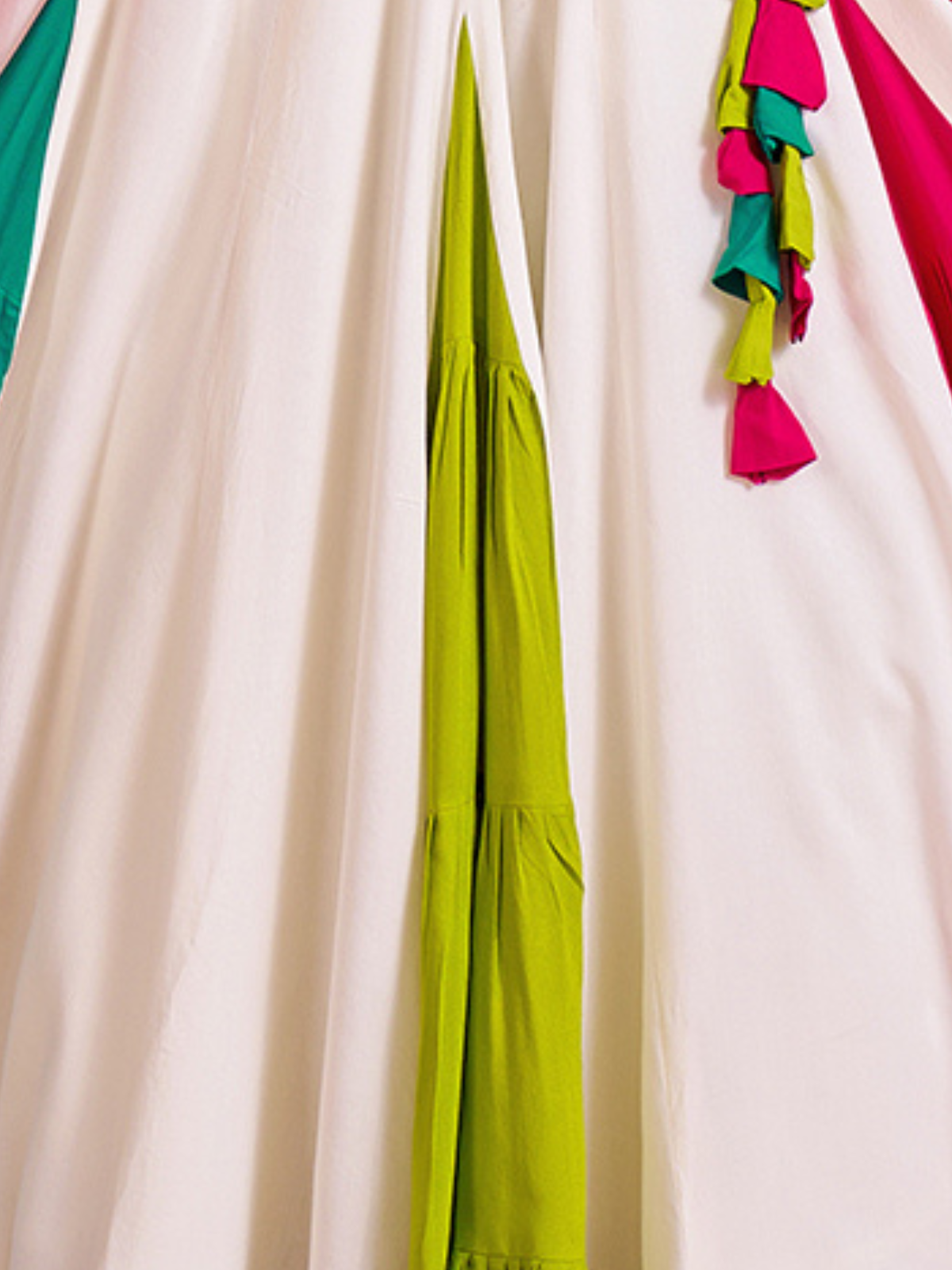 Odette Multicolor Viscose Cotton Embroidered Semi-Stitched Lehenga Choli For Women