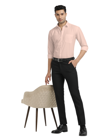 Light Pink Plain Formal Shirt