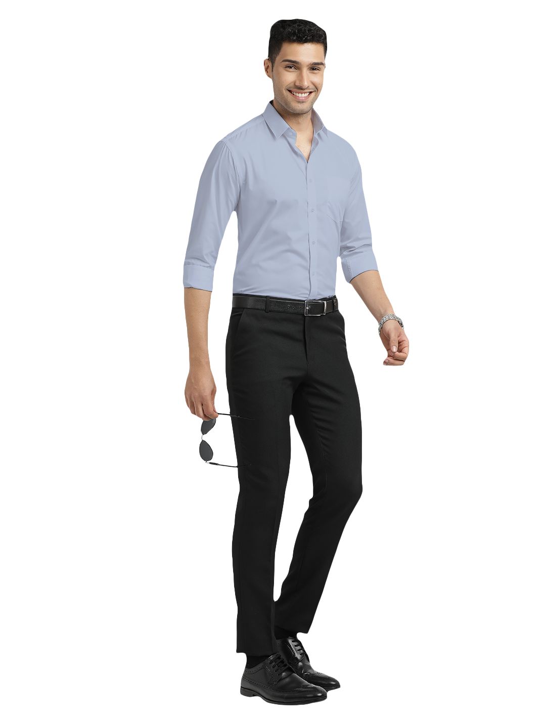 Light Blue Solid Formal Shirt