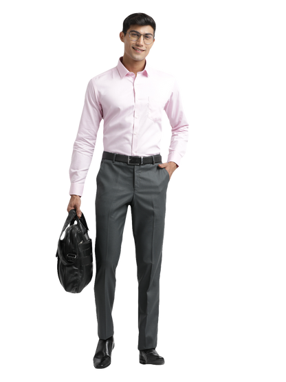 Baby Pink Micro Dobby Solid Shirt