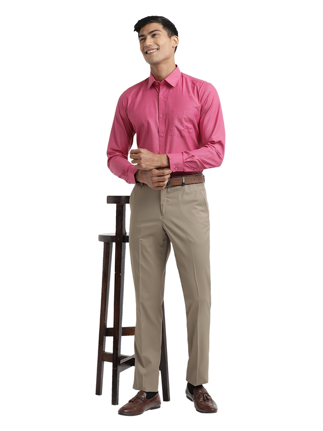 Dark Pink Fil-a-Fil Solid Shirt