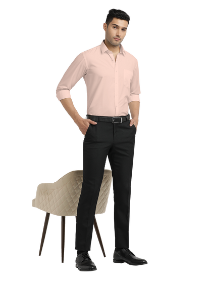 Light Pink Plain Formal Shirt
