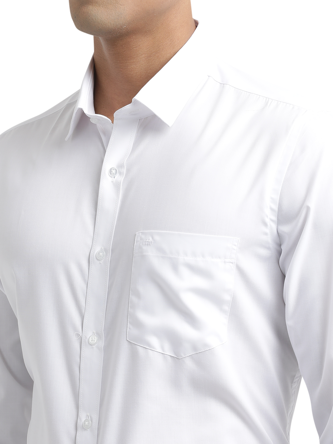 White Solid Formal Shirt
