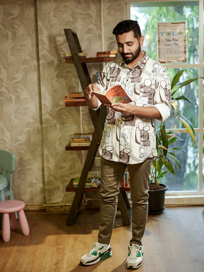 Green Printed Casual Shirt