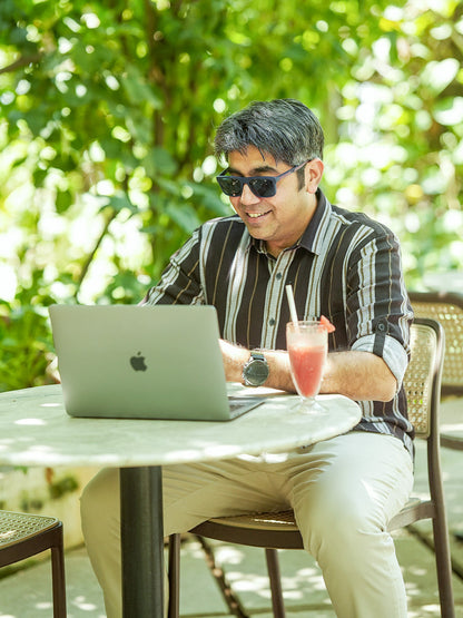 Bottle Brown Stripes Casual Shirt