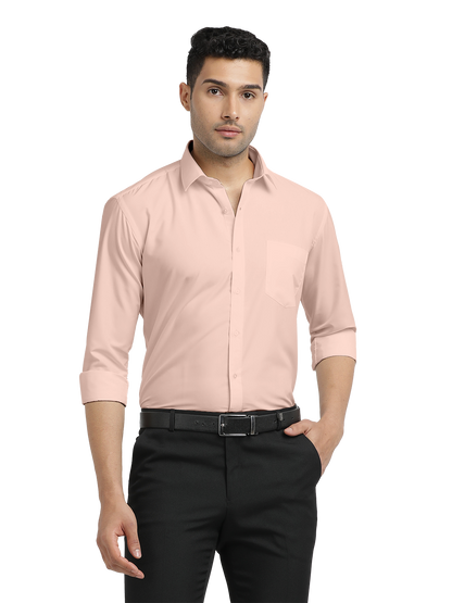 Light Pink Plain Formal Shirt