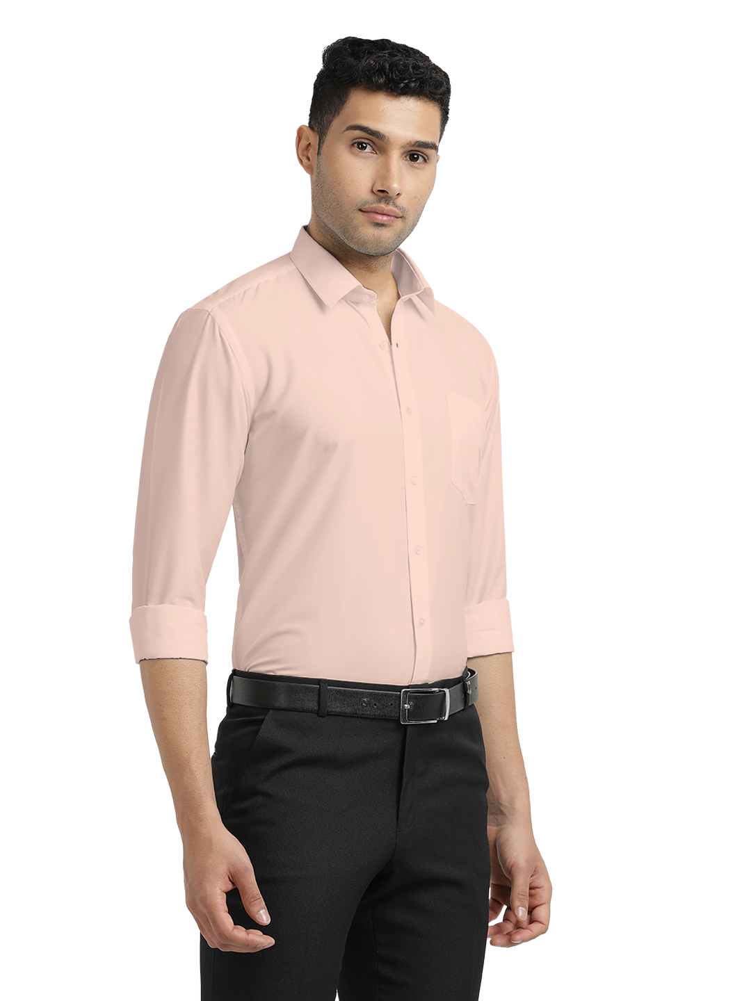 Light Pink Plain Formal Shirt