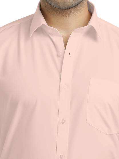 Light Pink Plain Formal Shirt
