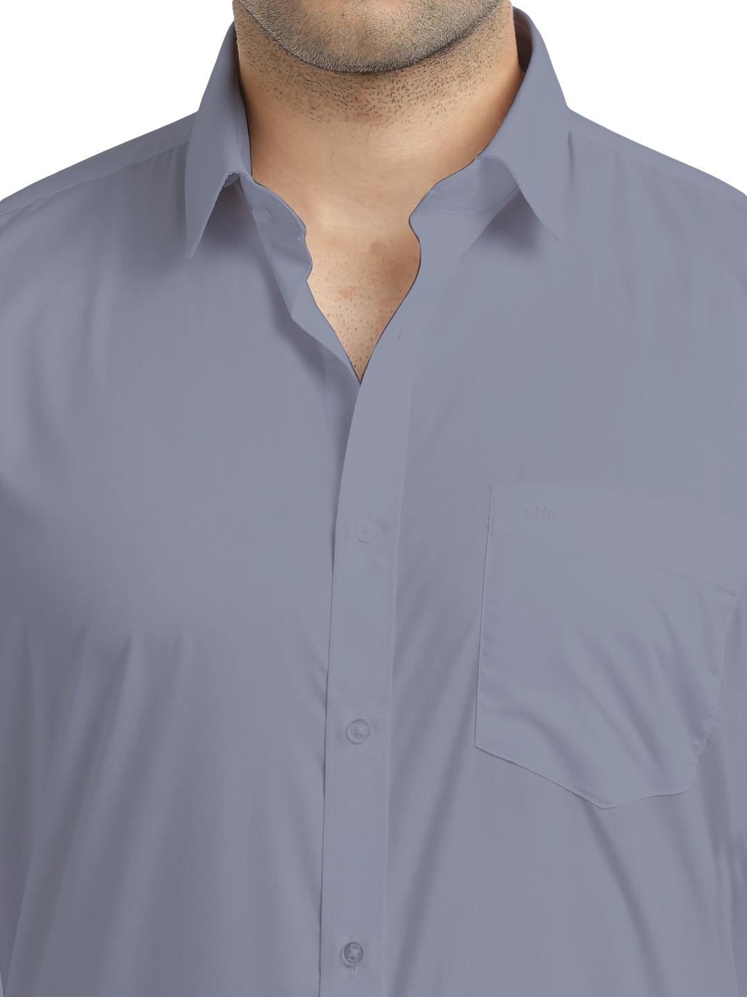 Dusty Blue Solid Formal Shirt