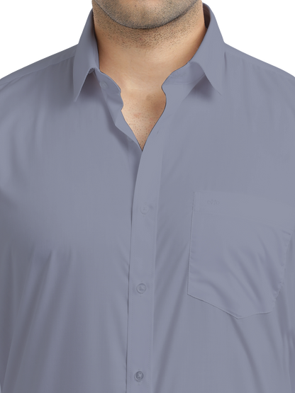 Dusty Blue Solid Formal Shirt