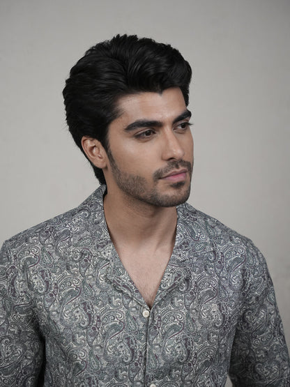 Light Brown Printed Casual Shirt