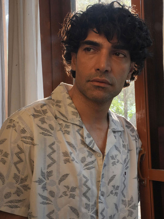 White Printed Casual Shirt