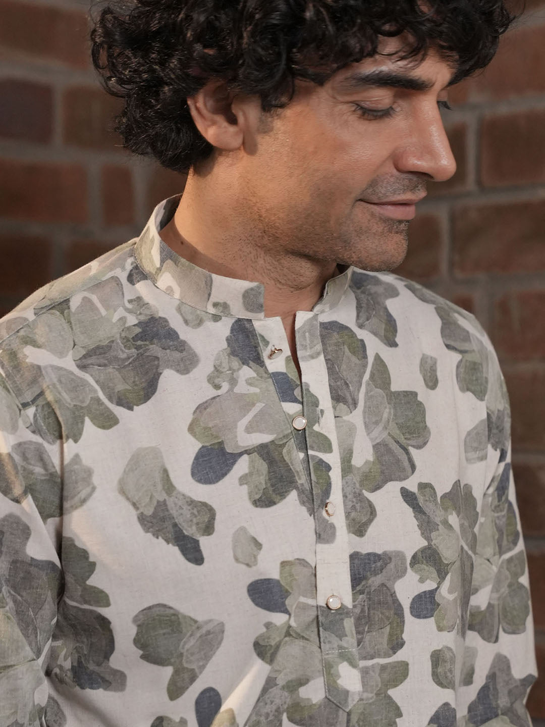 Green Casual Printed Kurta