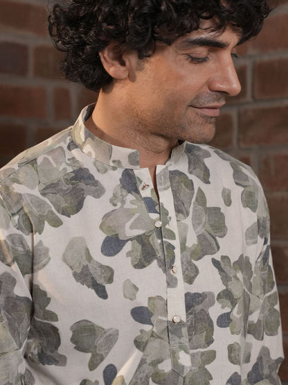 Green Casual Printed Kurta