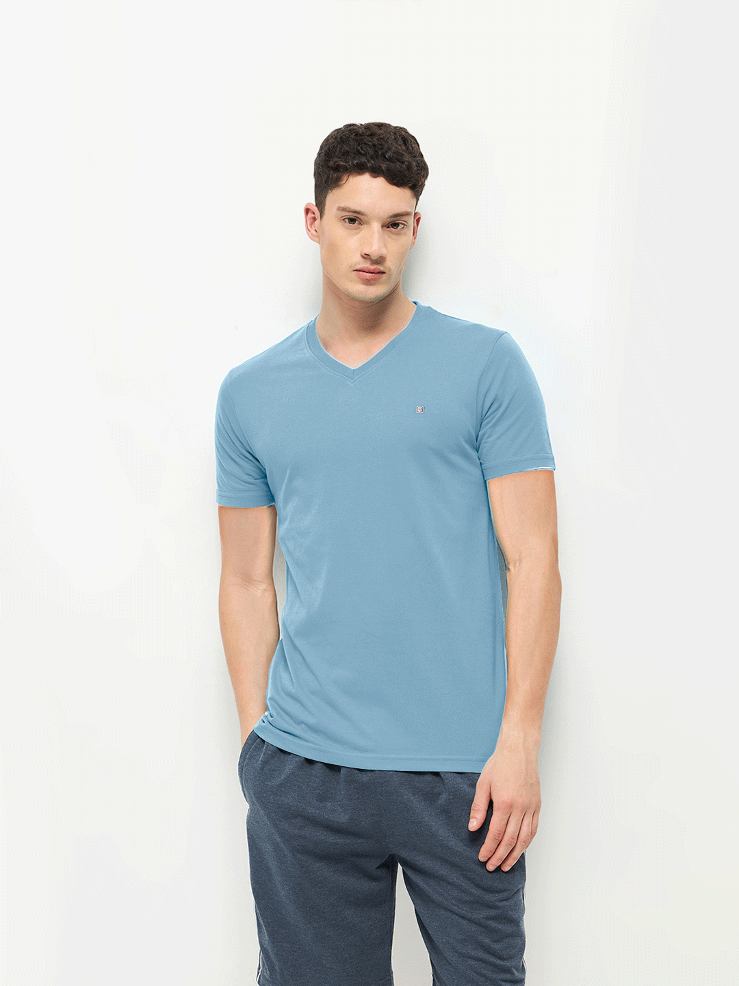 Lotto T-Shirt V Neck Light Blue