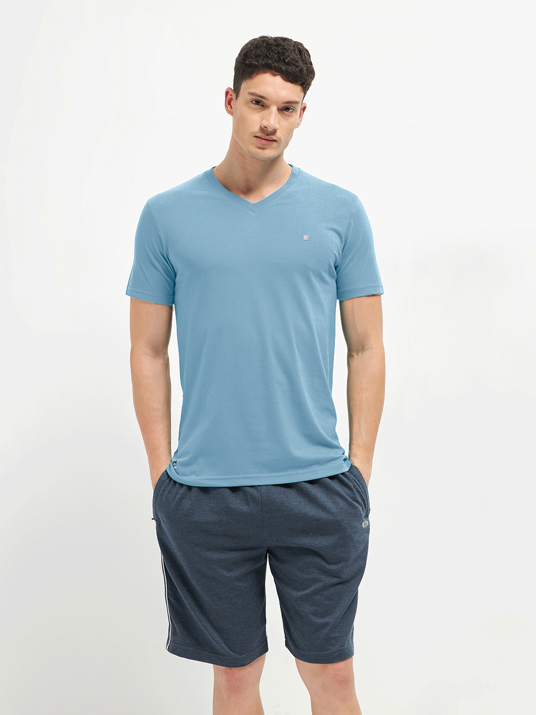 Lotto T-Shirt V Neck Light Blue