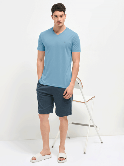 Lotto T-Shirt V Neck Light Blue