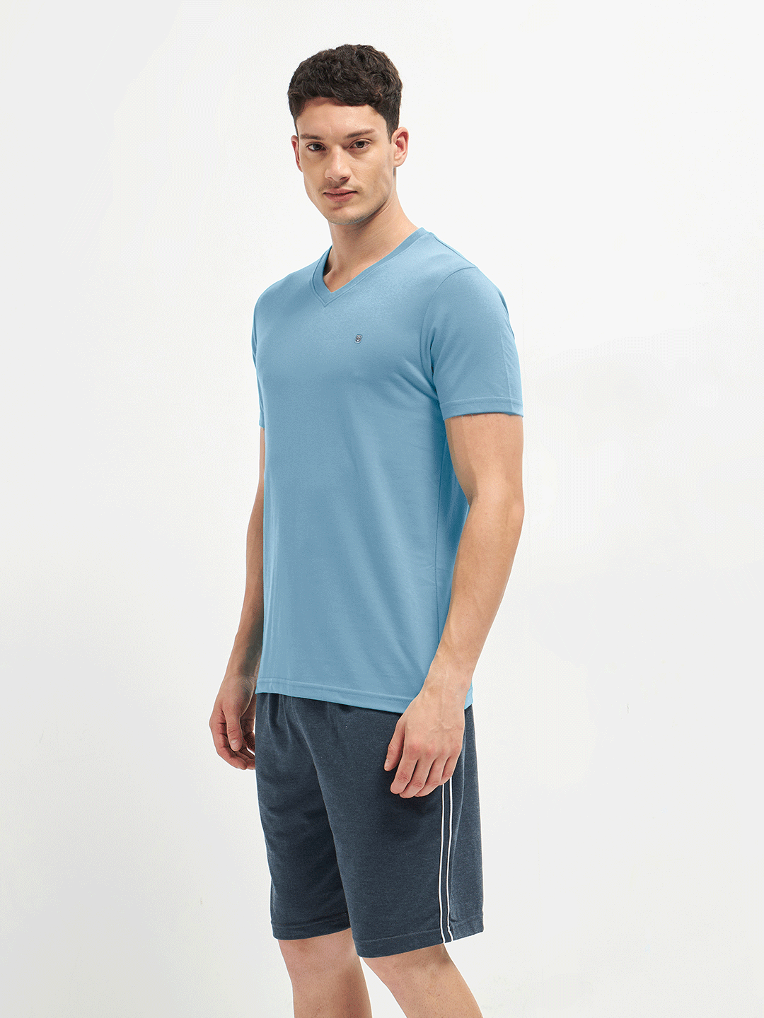 Lotto T-Shirt V Neck Light Blue