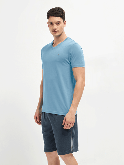 Lotto T-Shirt V Neck Light Blue