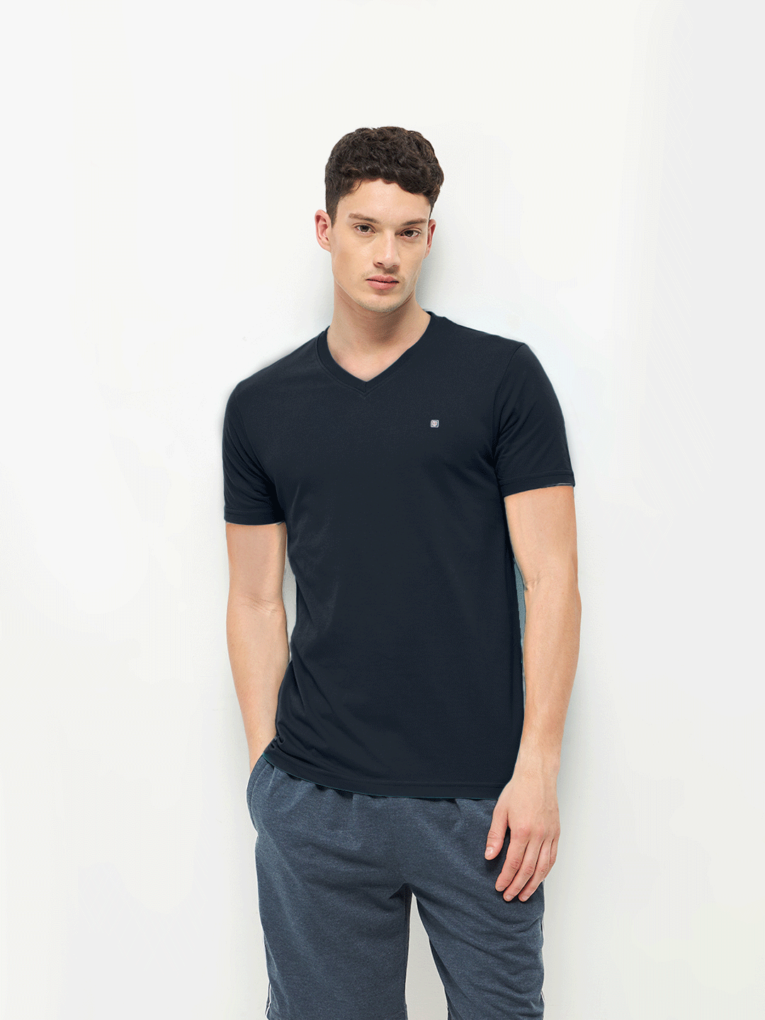 Lotto T-Shirt V Neck Medieval Blue
