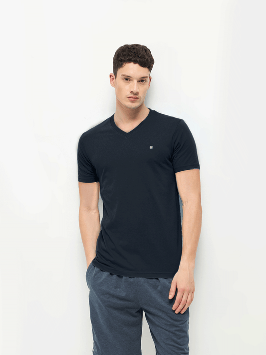 Lotto T-Shirt V Neck Medieval Blue