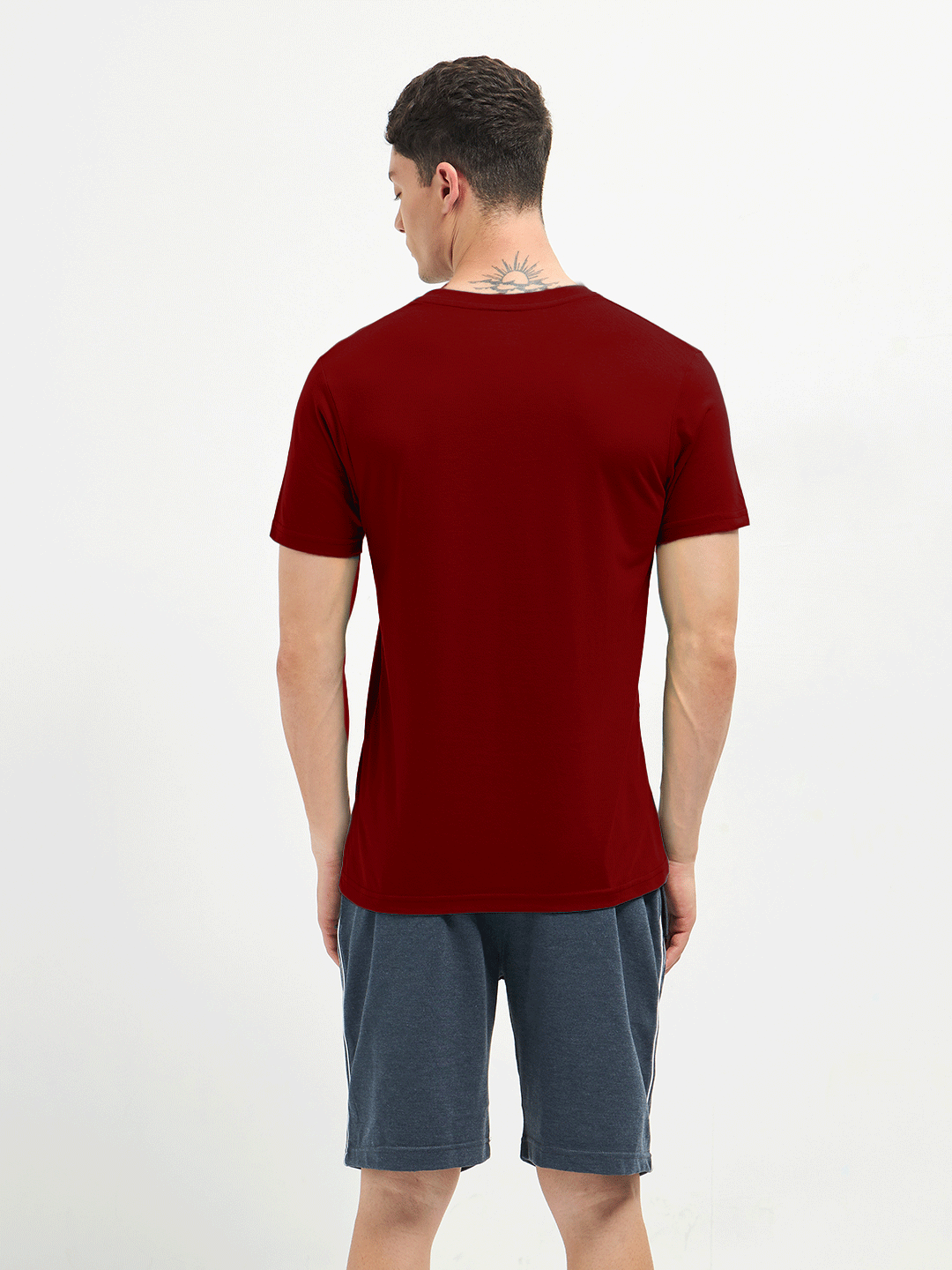 Lotto T-Shirt V Neck Wine Red