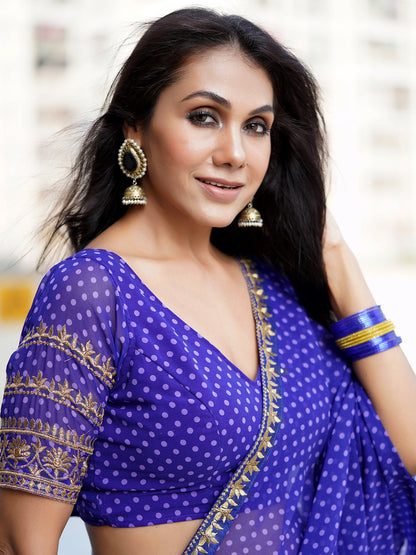 Odette Women Designer Purple Semi Stitched Lehenga With Qunstitched Blouse