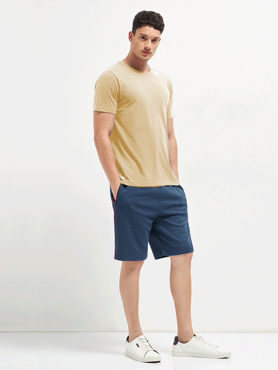 Motto Crew Neck T-Shirt Beige