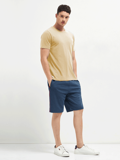 Motto Crew Neck T-Shirt Beige