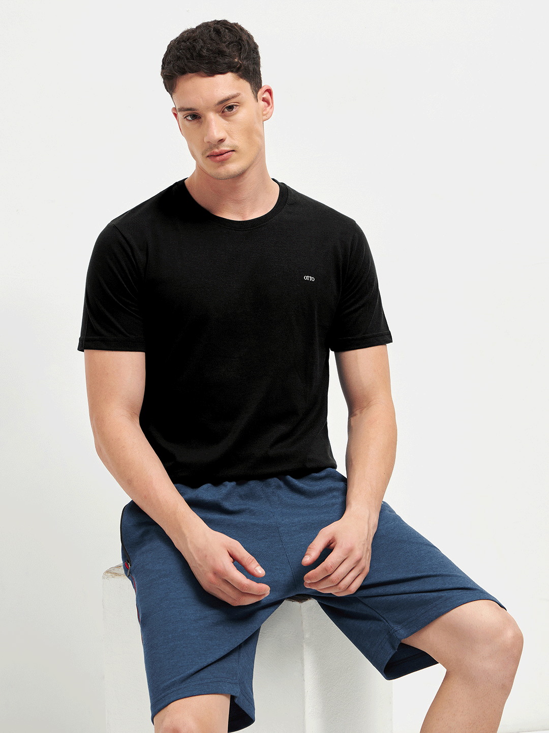 Motto T-Shirt Crew Neck Black